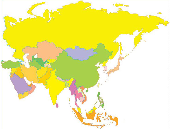 Asia holiday villas map
