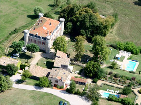 Château du Bijou aerial view side