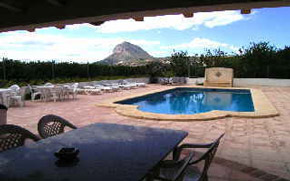 Javea holiday villa pool