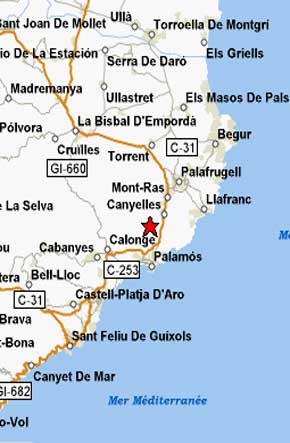 Costa Brava map