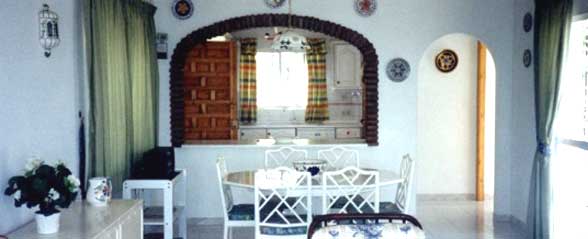 holiday villa dining room Costa del Sol