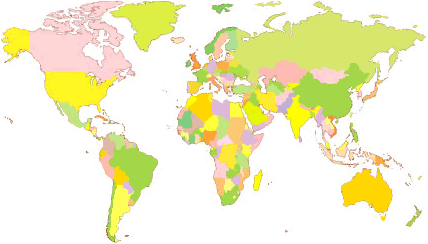 Internet Holiday Villas world map