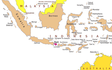 Internet Holiday villas Bali map