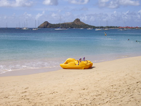 St Lucia  beach pedalo 