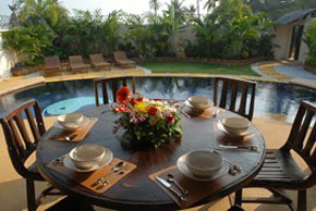 Outside dining area