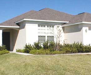 Front of holiday villa