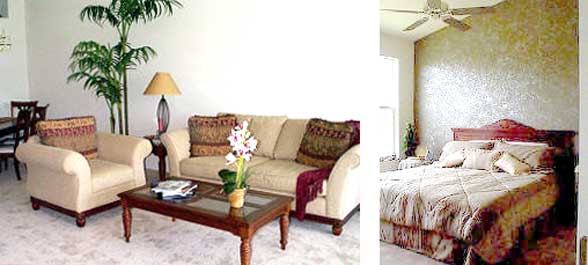 Lounge and master bedroom