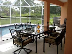 Florida villa with pool and covered lanai