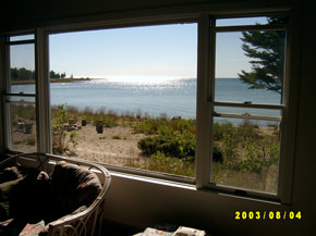 View of lake Huron from window